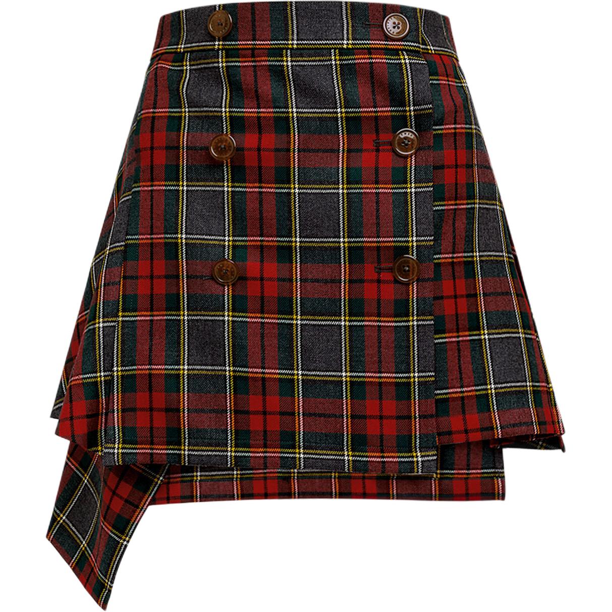 

Асимметричная мини-юбка в клетку Vivienne Westwood, красный