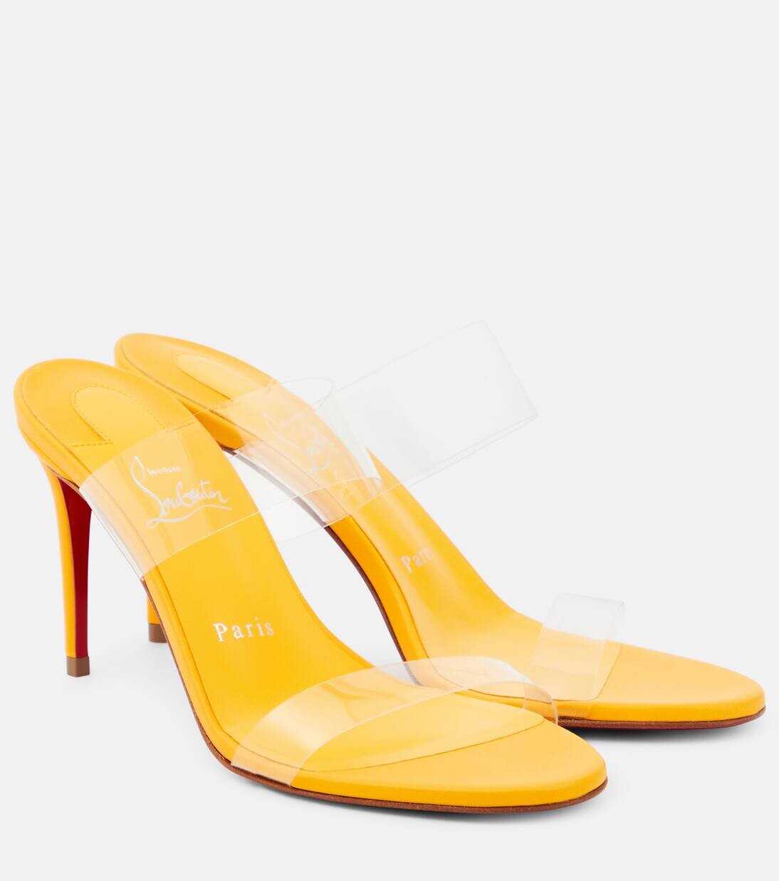 Туфли ПВХ Just Nothing 85 Christian Louboutin, цвет pollen/lin pollen