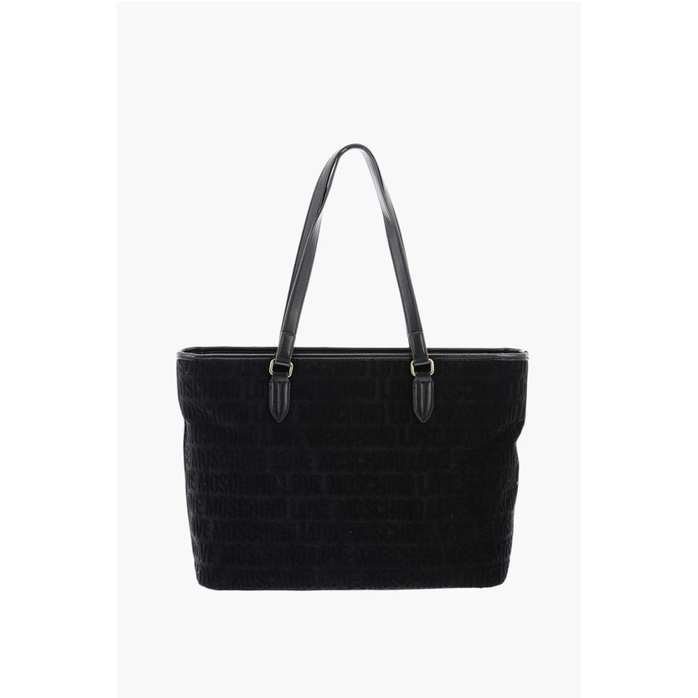 

Черная хлопковая сумка через плечо Moschino, Black