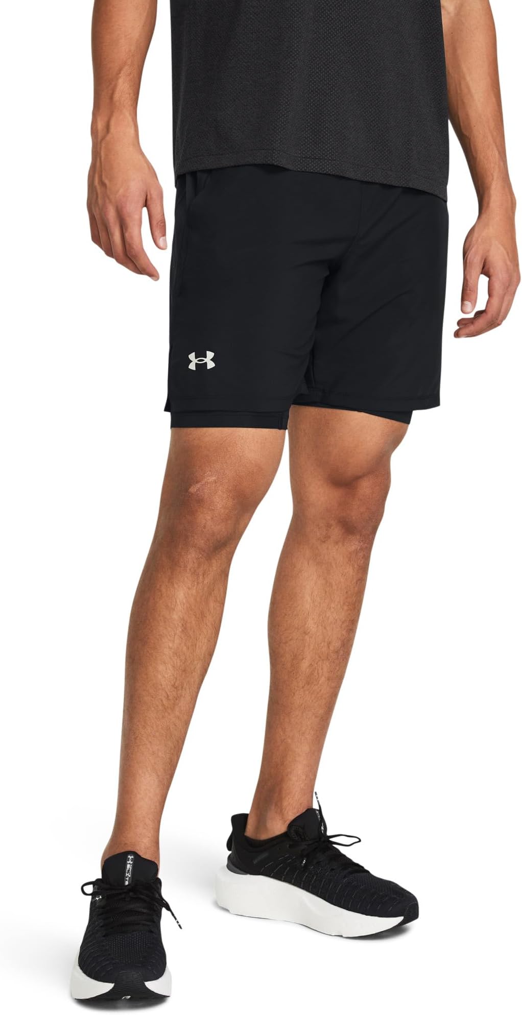 

Шорты Under Armour Launch Run 7" 2-in-1 Shorts, Black/Black/Reflective