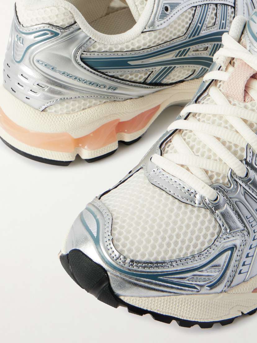 Кроссовки Gel-Kayano 14 из резины и металлической сетки Asics, серебряный — фото 4