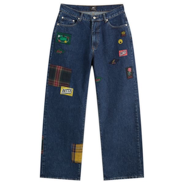 

Джинсовые брюки с целой кучей лейблов Patta, синий