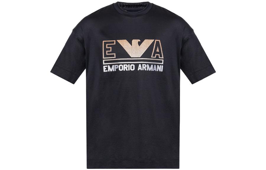 

EMPORIO ARMANI Футболка мужская морская синяя, Синий, EMPORIO ARMANI Футболка мужская морская синяя