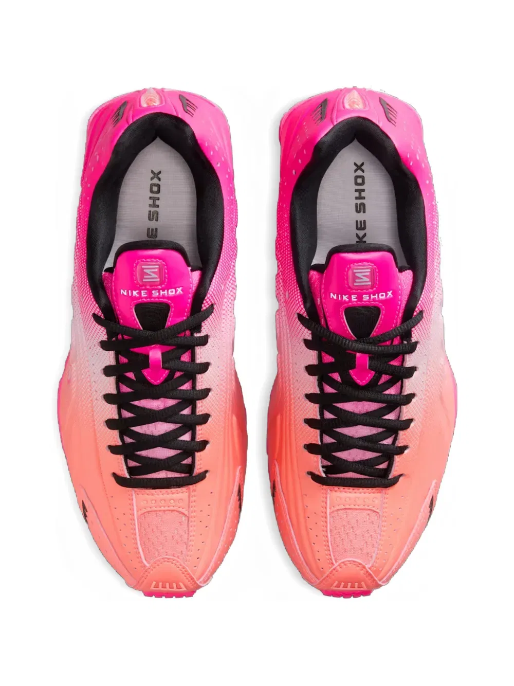 Перфорированные кроссовки Shox r4 ab Nike, розовый — фото 4