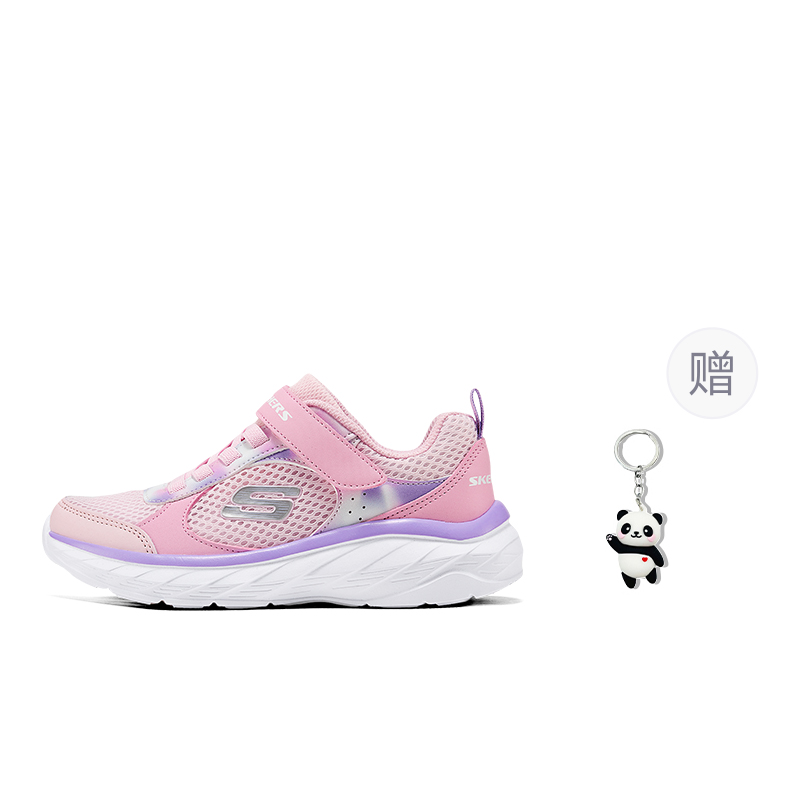 

Skechers Kids Кроссовки для бега с низким верхом, нескользящие, износостойкие, легкие, амортизирующие, светло-розовые, детские