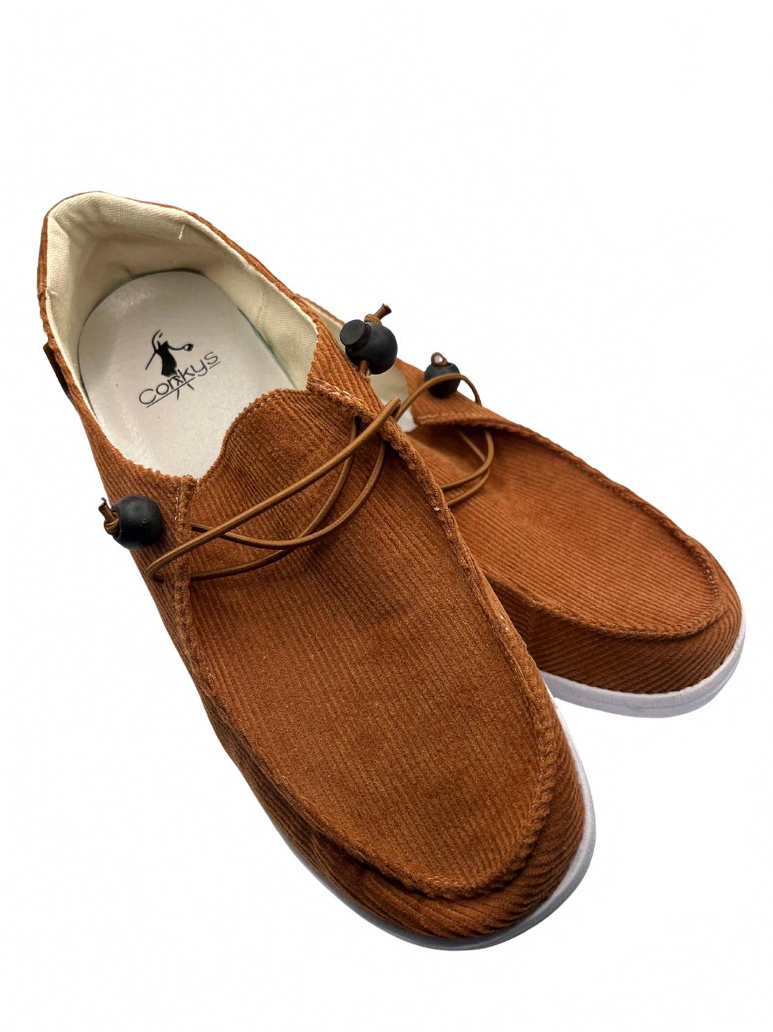 Женские туфли-каяки из вельвета цвета коньячного вельвета Boutique By Corkys, Cognac Corduroy