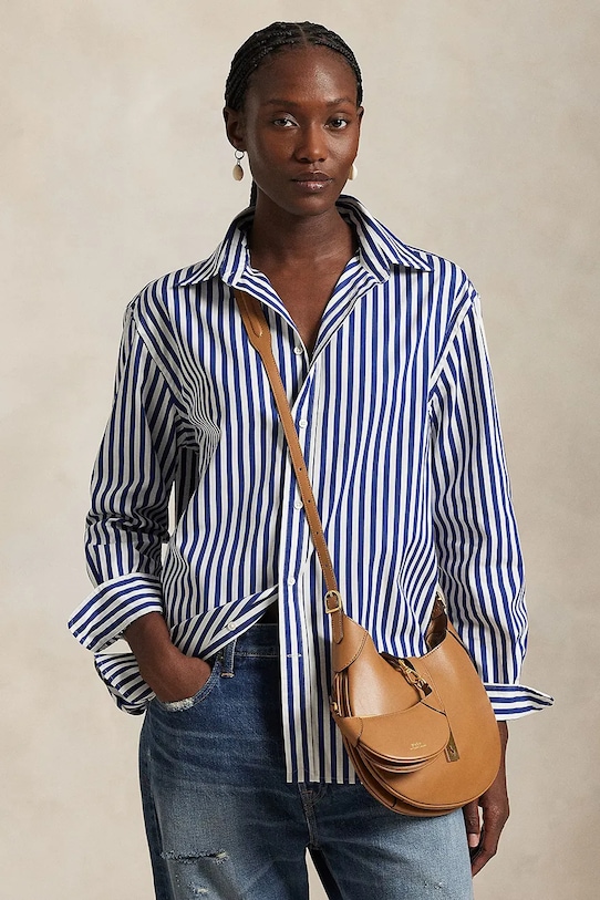 

Хлопковая рубашка Polo Ralph Lauren, синий