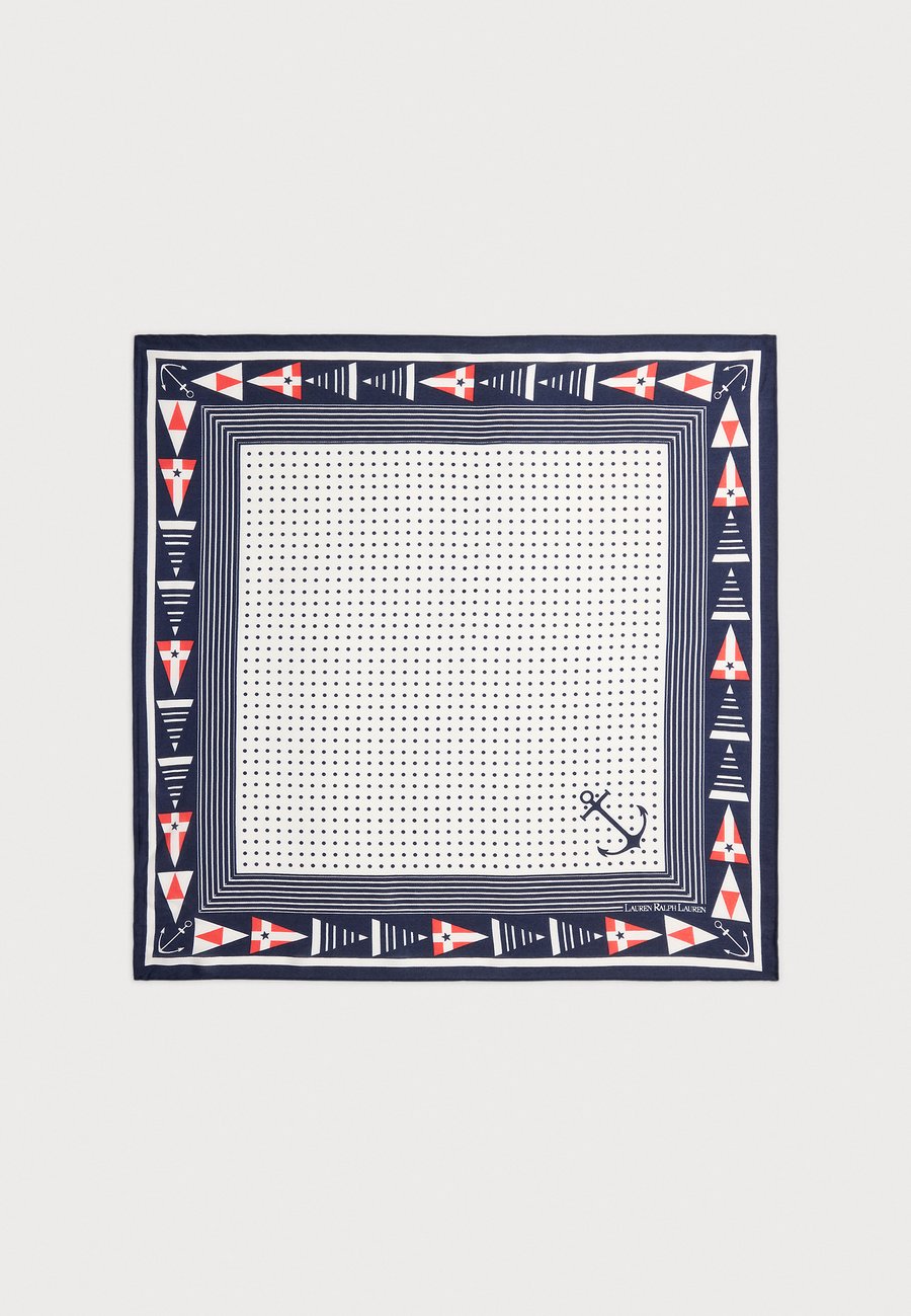 

Шарф Lauren Ralph Lauren POLKA-DOT FLAG-PRINT SQUARE SCARF, White/Off-White