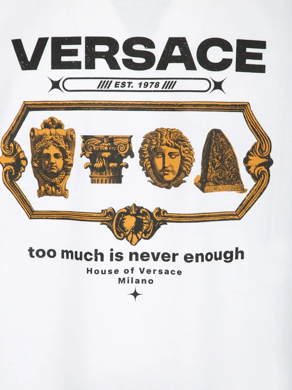 Хлопковая футболка с логотипом Versace, белый — фото 3