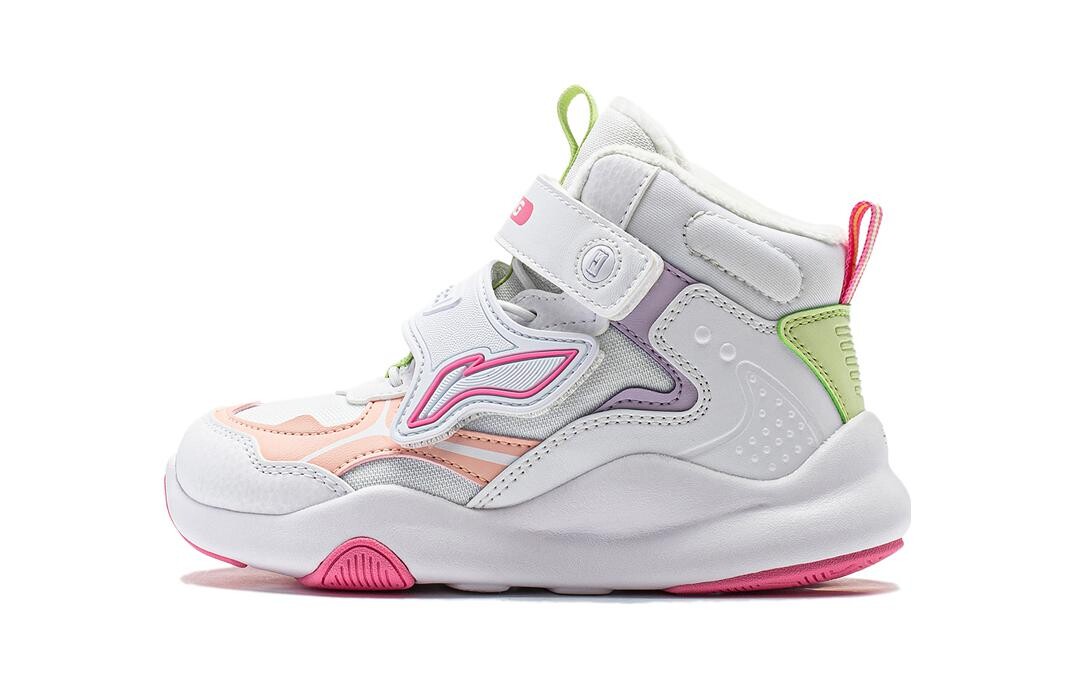 

Кроссовки LINING YOUNG Kids Outdoor Shoes PS High-top Standard White/peach Orange, оранжевый