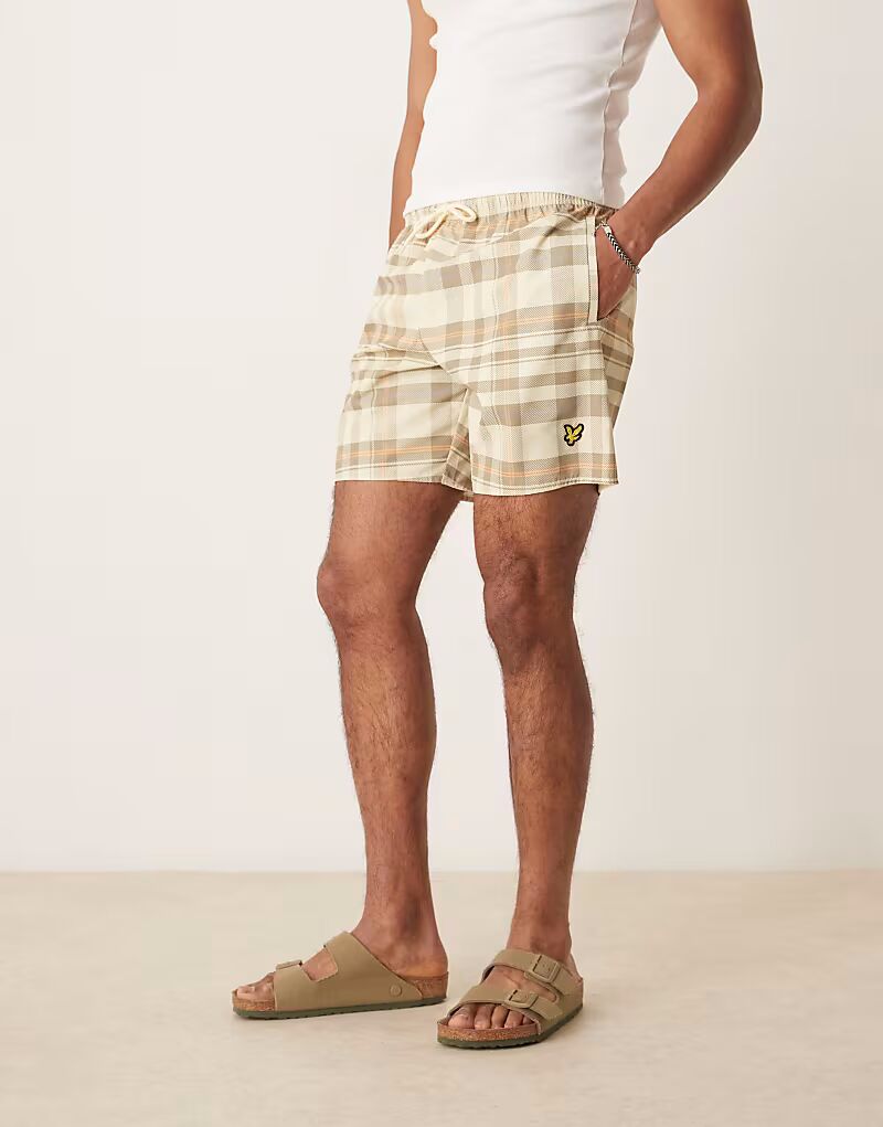 

Lyle & Scott Tartan Resort Плавки в бежевом цвете