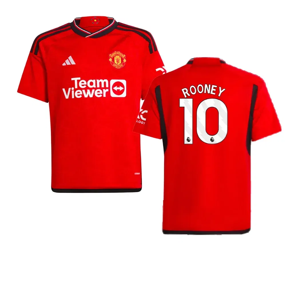 Домашняя футболка Манчестер Юнайтед 2023/24 с принтом Руни 10 Manchester United Fc, красный