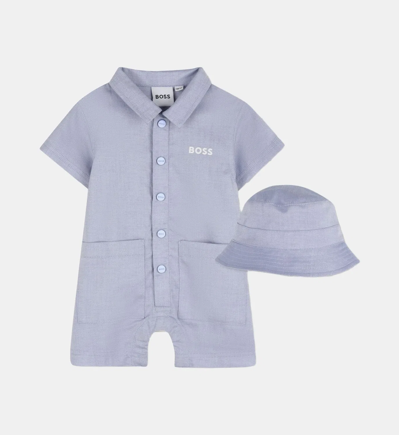 Комплект: комбинезон и панамка Boss Kidswear, синий