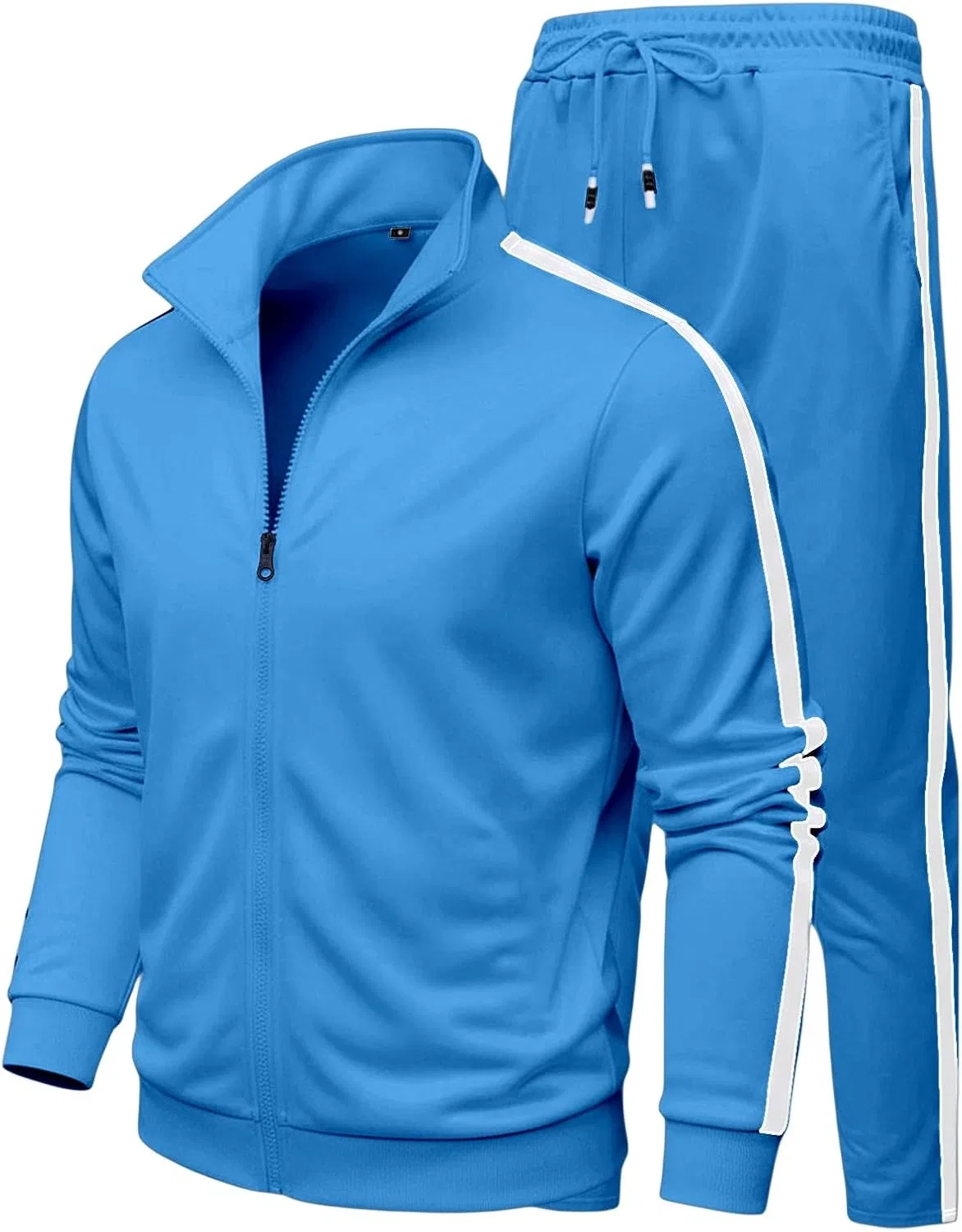 Спортивный костюм мужской 2 предмета, хлопок и спандекс, Sky Blue