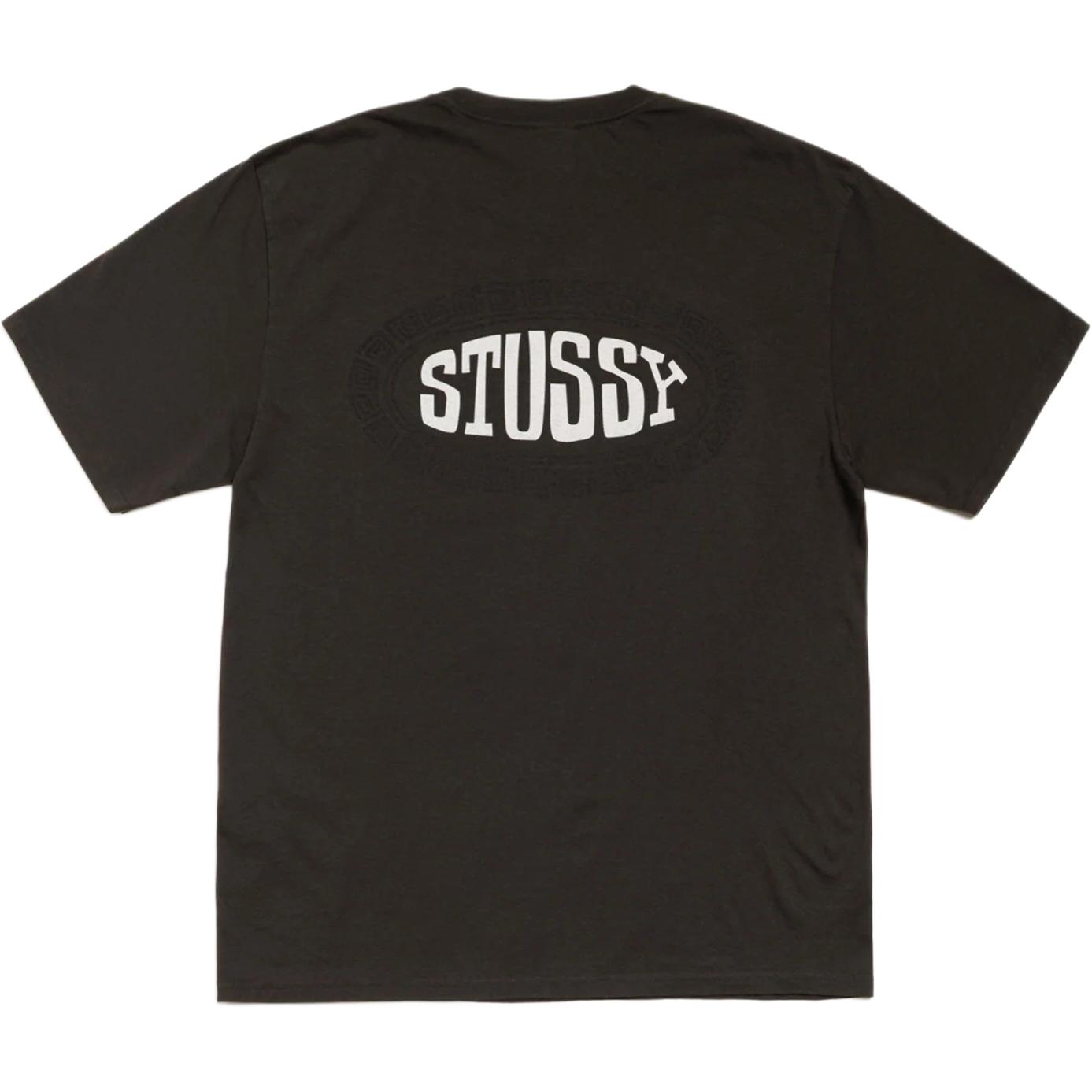 

Футболка FW25 TILE OVAL TEE, окрашенная пигментом, унисекс Stussy, черный/faded черный