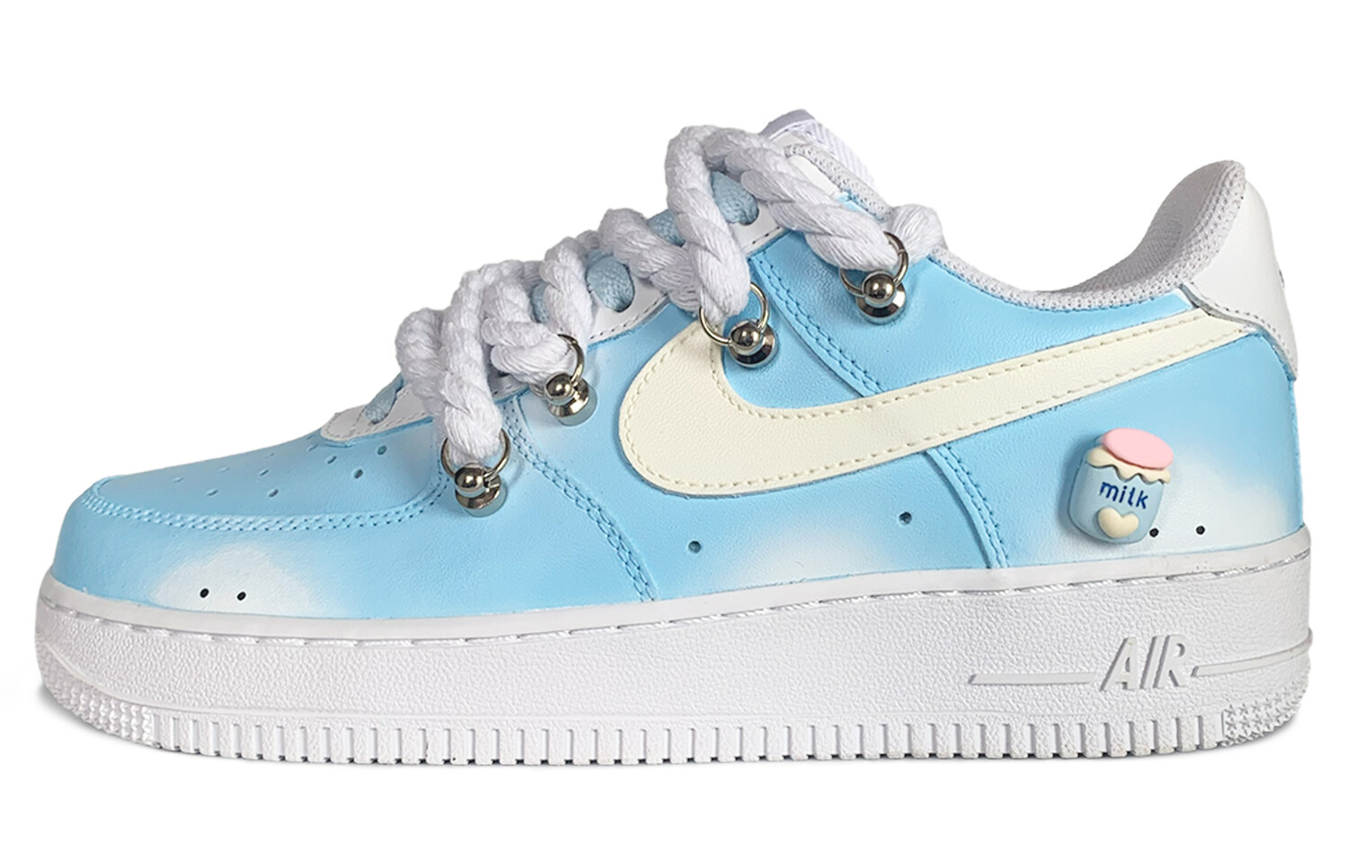 

Кроссовки Nike Air Force 1 Skateboard Shoes Women's Low-Top White Blue, белые/королевские синие, Синий, Кроссовки Nike Air Force 1 Skateboard Shoes Women's Low-Top White Blue, белые/королевские синие