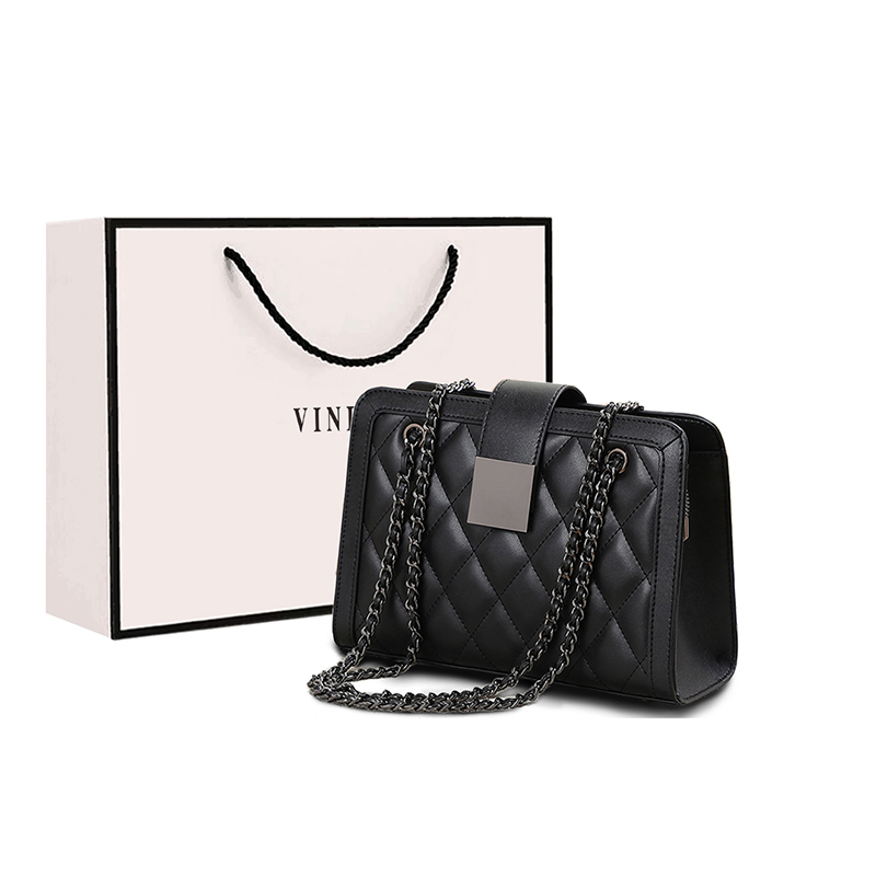 

VINEY Кожаная сумка через плечо, Extreme Night Black