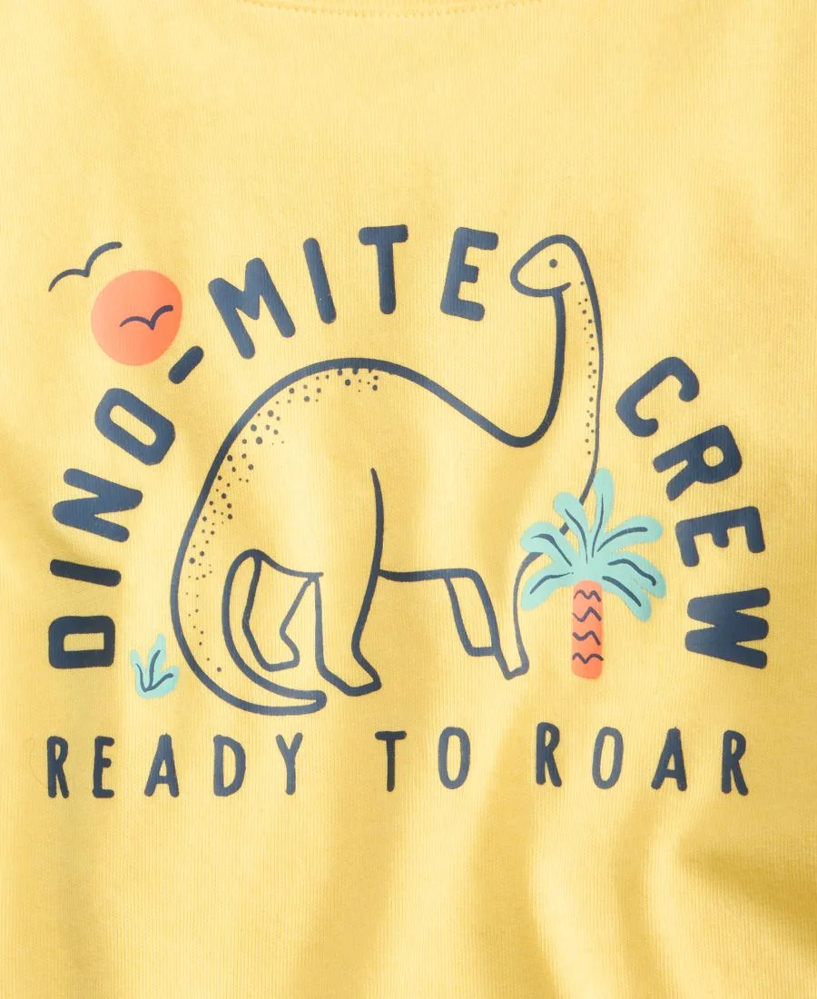 Детская футболка Dino-Mite Crew для мальчиков (12 месяцев - 5 лет) Epic Threads, Sweet Butter — фото 4