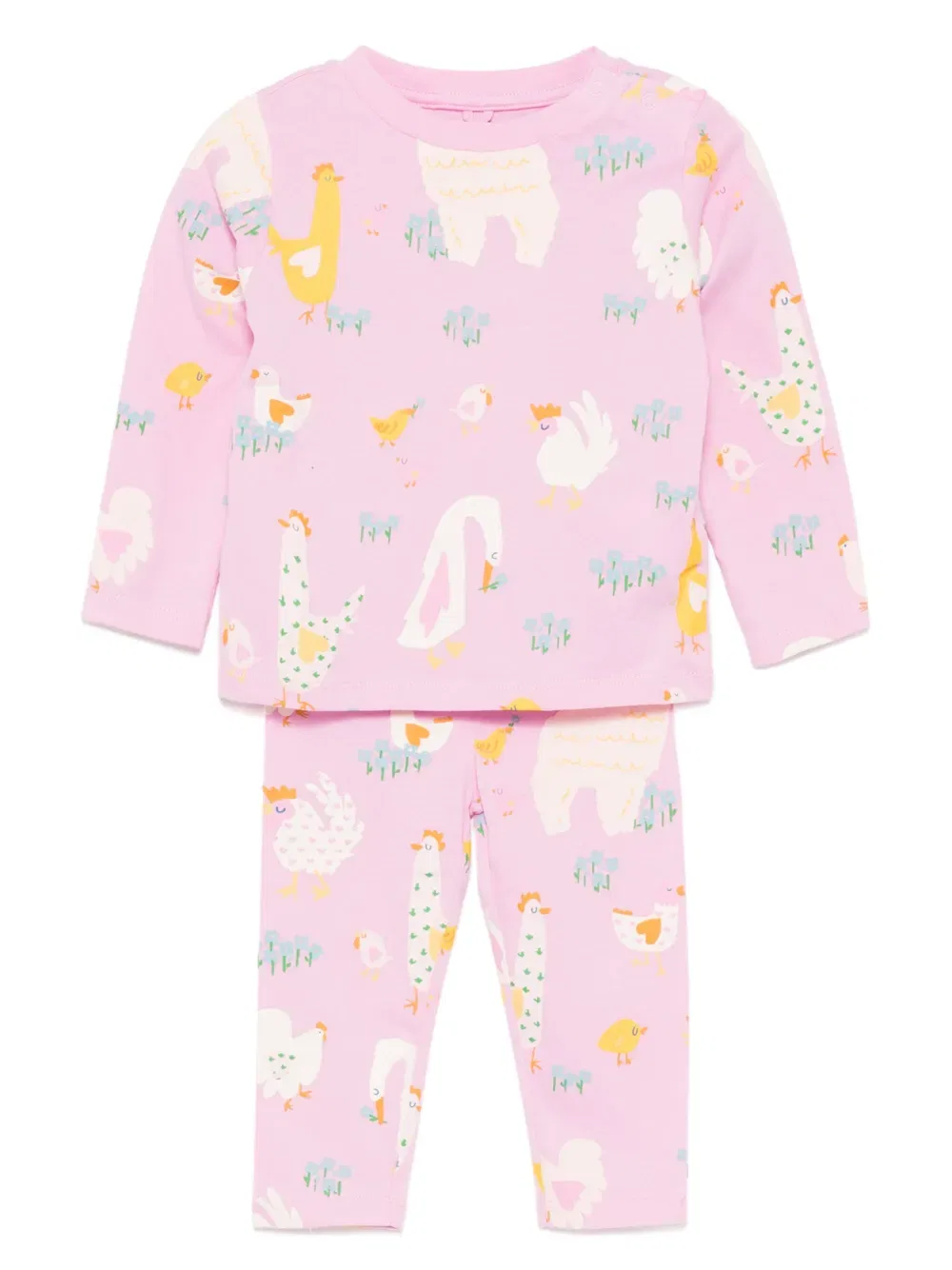 Спортивный костюм с животным принтом Stella Mccartney Kids, розовый
