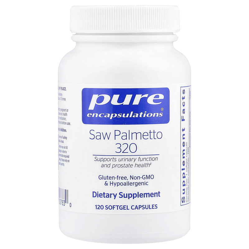 

Pure Encapsulations, Saw Palmetto 320, 320 мг, 120 мягких капсул