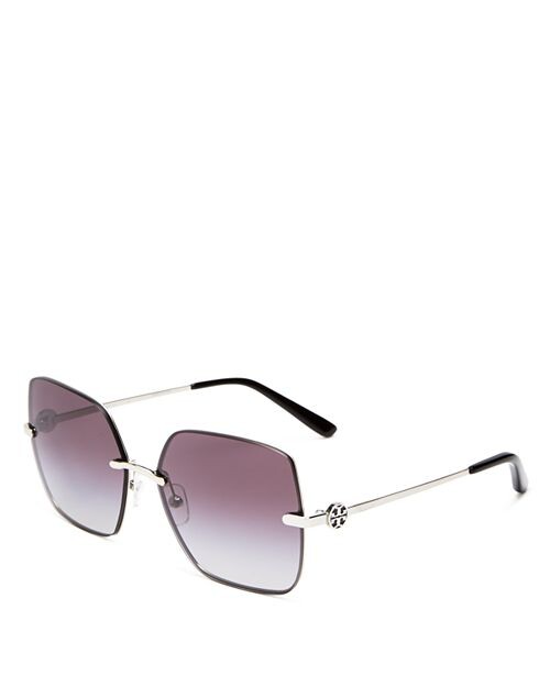 

Квадратные солнцезащитные очки, 58 мм Tory Burch, цвет Silver