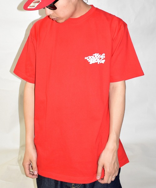 

Футболка из плотной ткани с принтом DOUBLE STEAL, красный