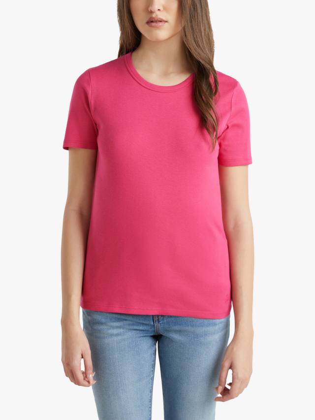 

Футболка с круглым вырезом Benetton, цвет Magenta Red