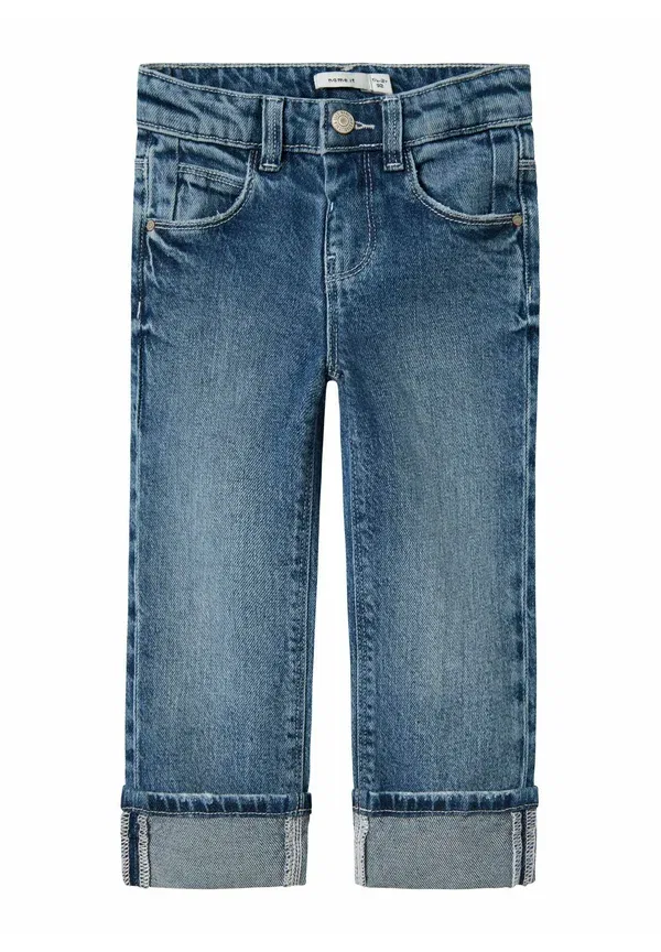 Джинсы прямые Name It Straight leg fold up straight leg jeans, средне-синий деним — фото 3