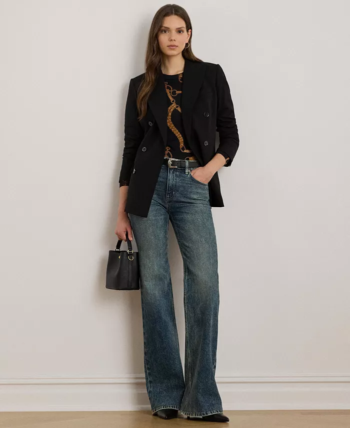 

Женские джинсы клеш с высокой талией, 0P-22W Lauren Ralph Lauren, синий