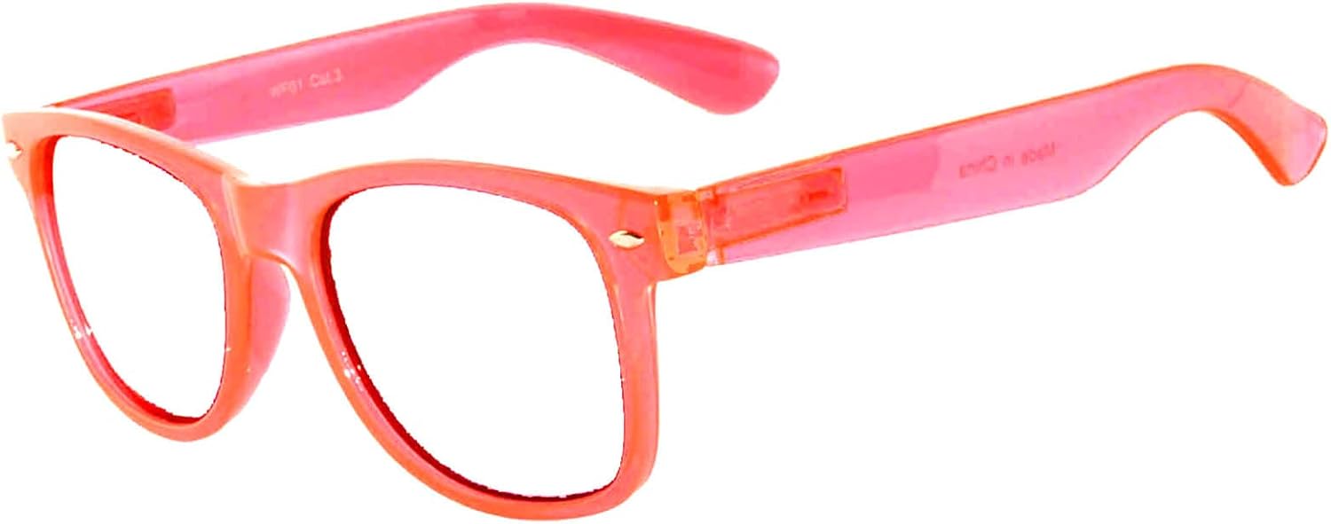 

Классические винтажные солнцезащитные очки OWL в стиле 80-х с прозрачными и дымчатыми линзами, в оригинальной, яркой оправе, Glow Frame / Clear Lens - Pink (Baby Pink)