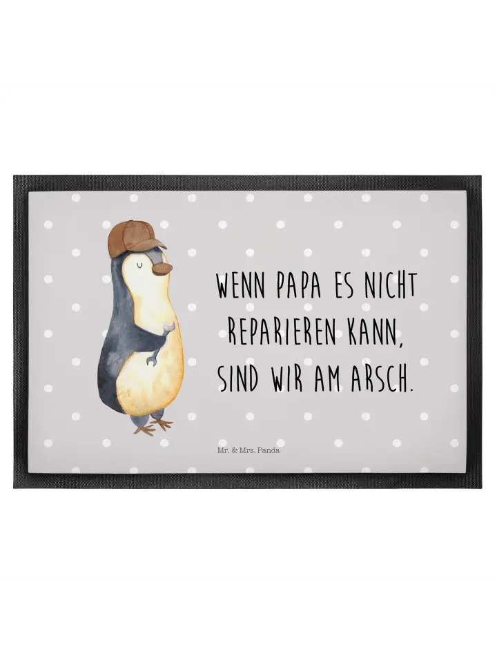

Коврик Mr & Mrs Panda Wenn Papa es nicht reparieren kann si, пастельно-серый