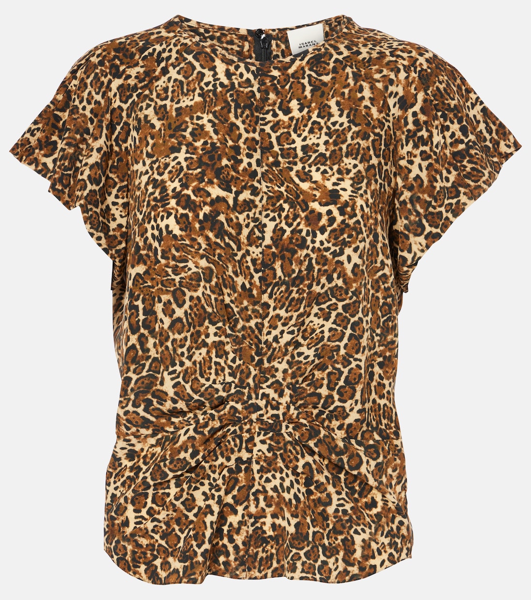 

Топ Tullya из смесового шелка с леопардовым принтом Isabel Marant, Leopard