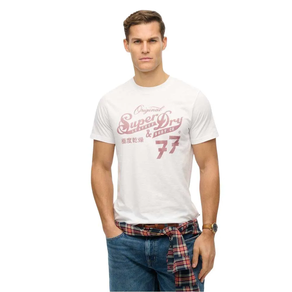 

Футболка Superdry Leather & Boot Co Script, белый