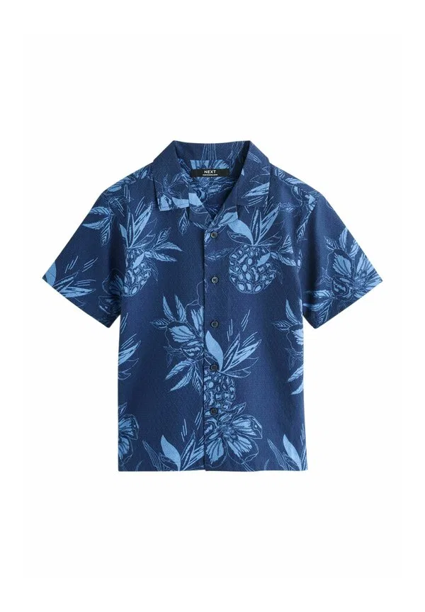 Рубашка стандартного кроя с коротким рукавом и отложным воротником Next, Navy Pinapple Print