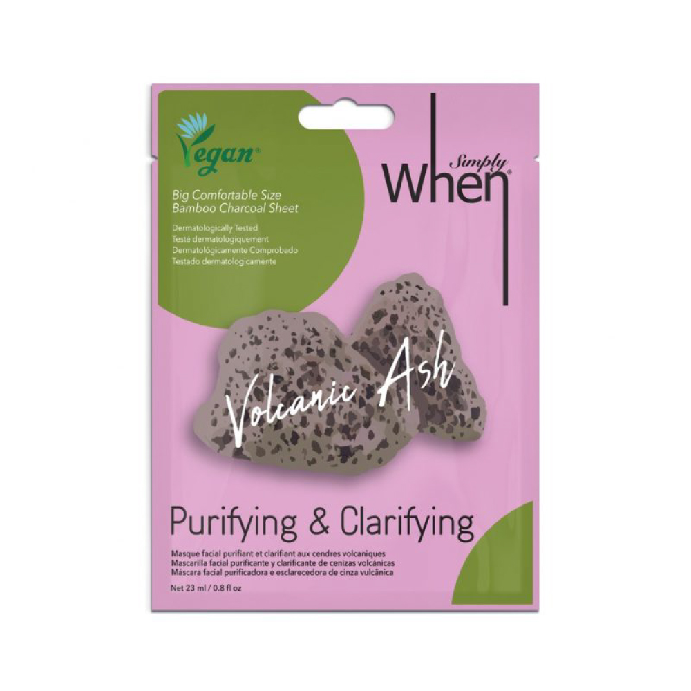 

Веганская очищающая маска для лица vegan volcanic ash purifying & clarifying sheet mask When, количество 1 шт.