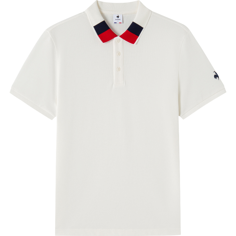 

Поло мужское Le Coq Sportif, цвет слоновая кость белый
