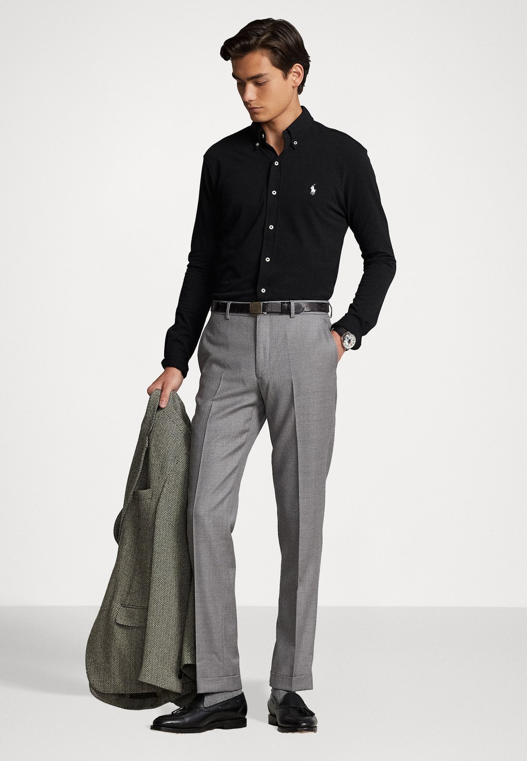 Рубашка FEATHERWEIGHT MESH SHIRT Polo Ralph Lauren, черный — фото 2