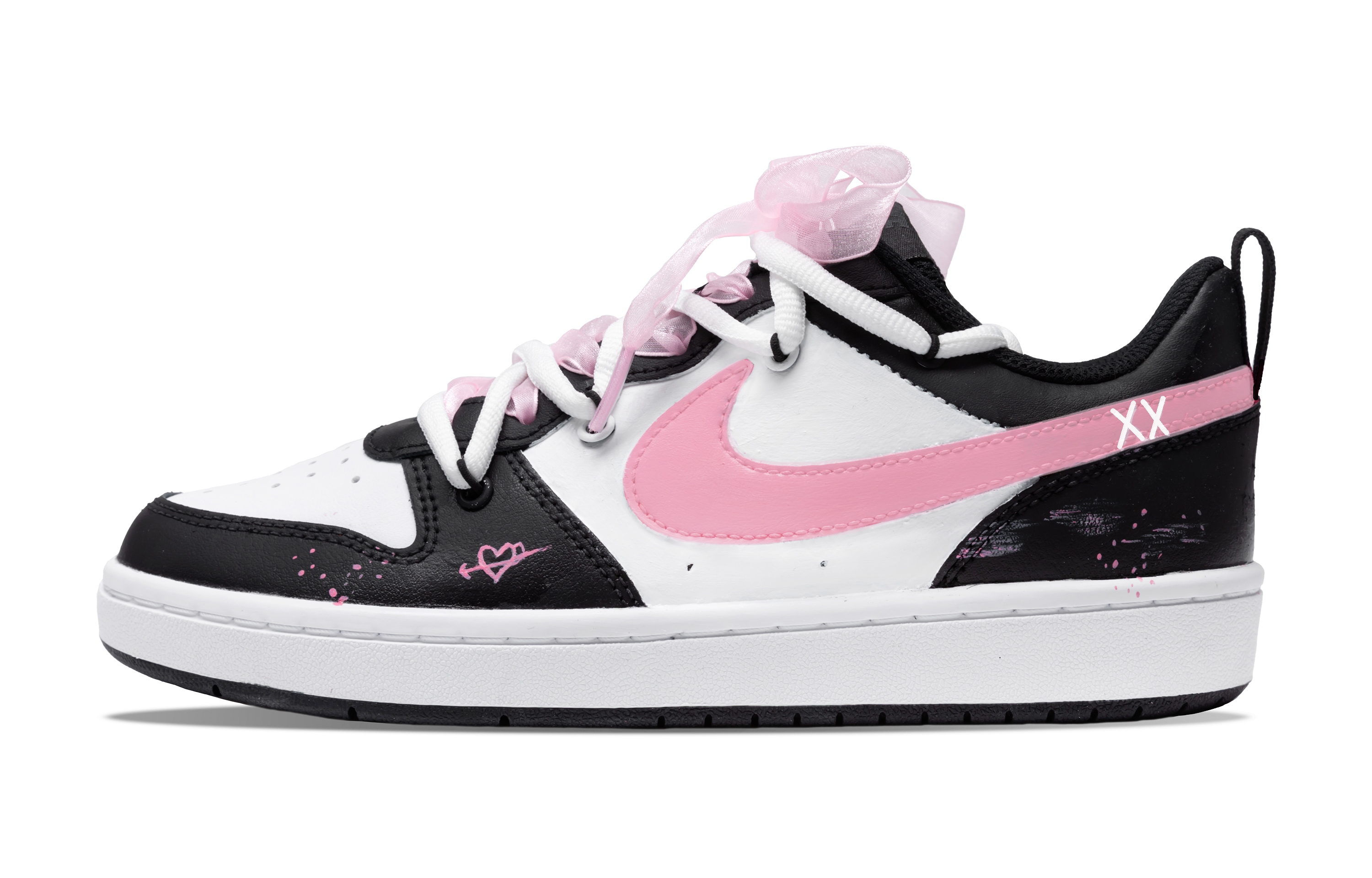 

Кроссовки Nike Court Borough 2 Skateboarding Shoes Women's Low-top Pink, черный/розовый