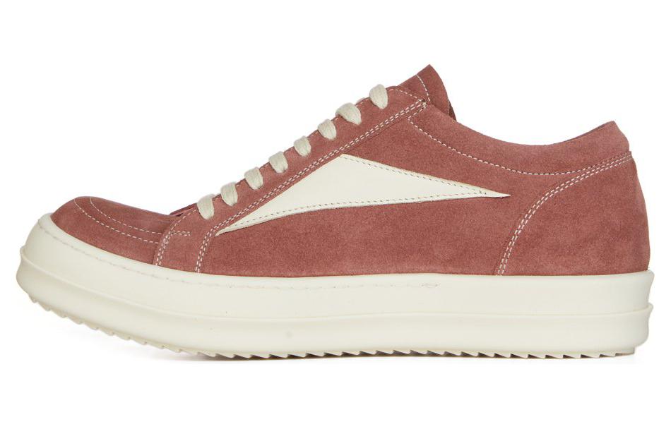 Винтажные низкие замшевые кроссовки RICK OWENS, Pink