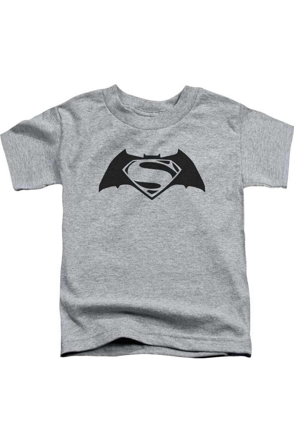 

Детская футболка с коротким рукавом и простым логотипом "Бэтмен против Супермена" Gildan, athletic heather