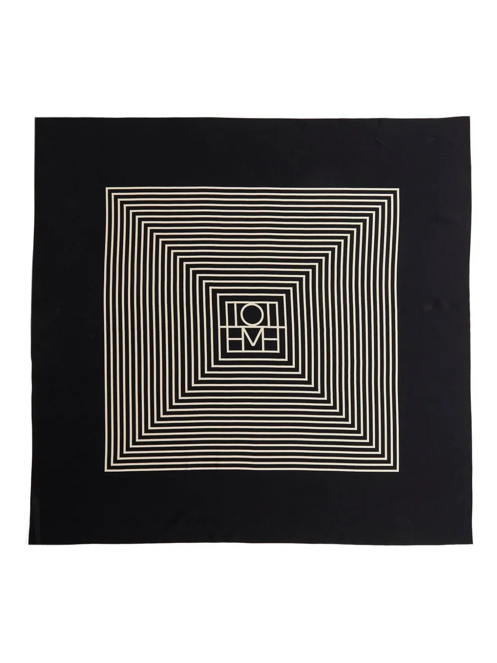 

Шелковый шарф с монограммой по центру Toteme, черный