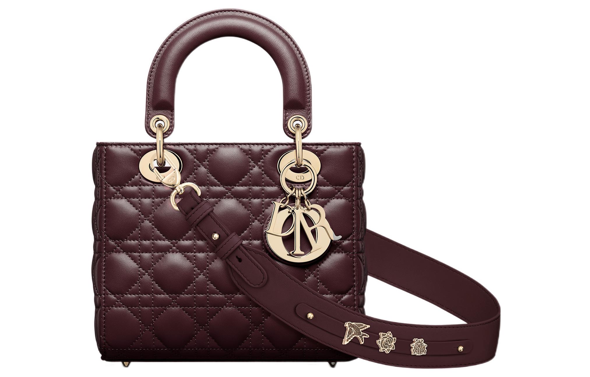 

Сумка Lady Dior My ABCDior из стёганой овчины, через плечо, кроссбоди, дамская сумочка, цвет фуксия