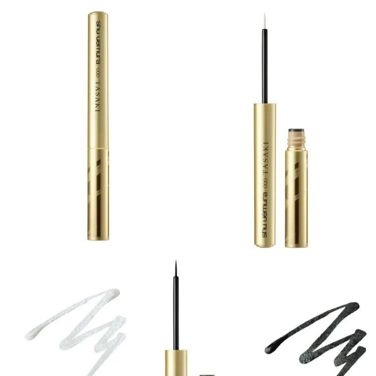 Shu Uemura TASAKI 2024 Christmas Limited Pearlescent Eyeliners # Pearl White/# Black Pearl, #Black Pearl — фото 3