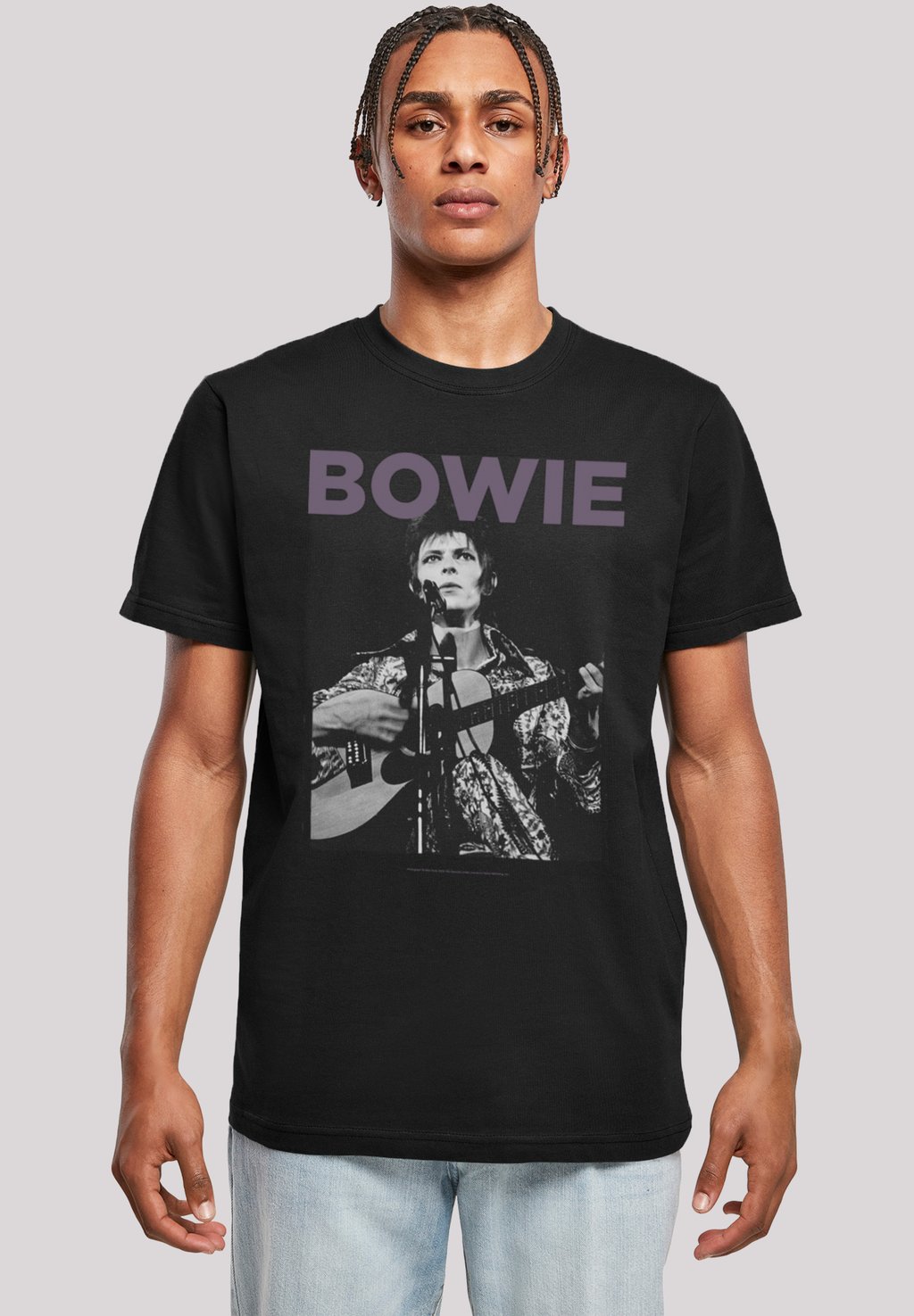

Футболка с принтом DAVID BOWIE ROCK POSTER F4NT4STIC, черный