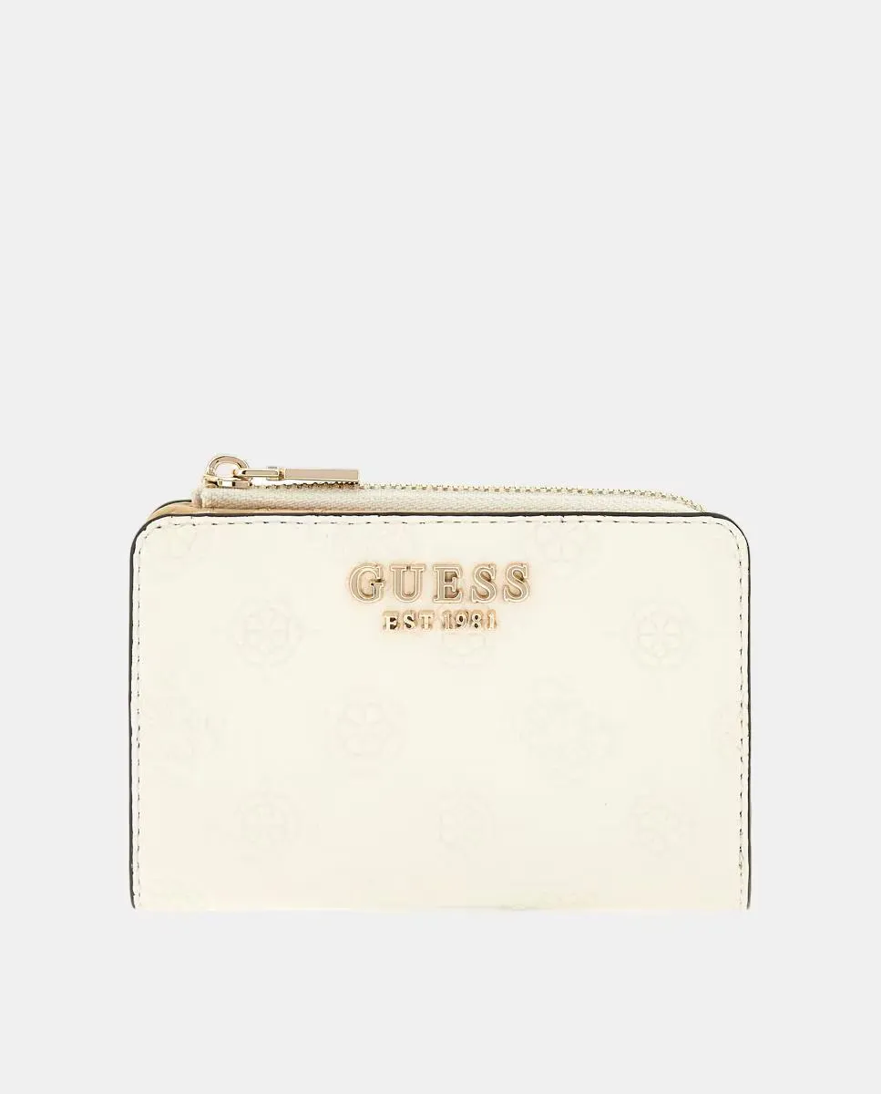 

Кошелек для карт и монет с молнией и магнитной застежкой Guess, белый