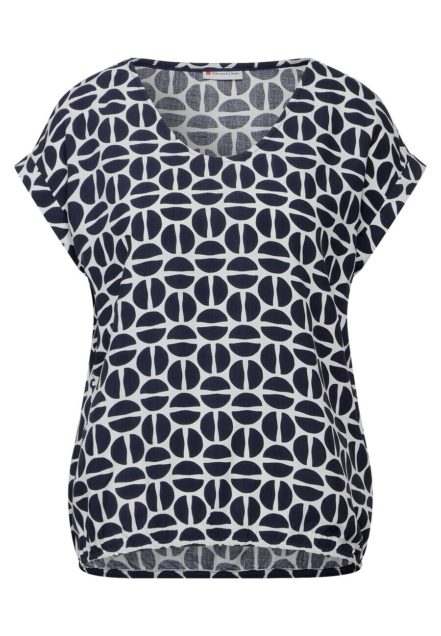 

Блузка с коротким рукавом STREET ONE Blouse, ночной синий