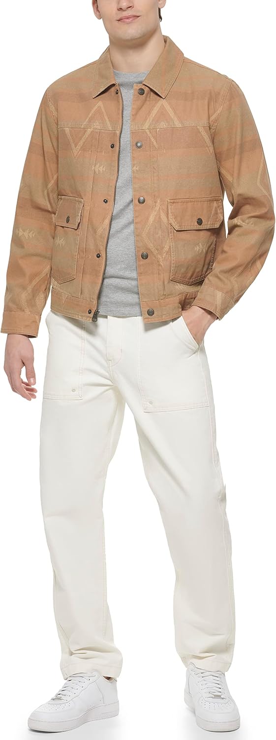 Мужская легкая куртка-рубашка Levi's для дальнобойщиков Levi's, Geo Print Cotton Canvas — фото 4