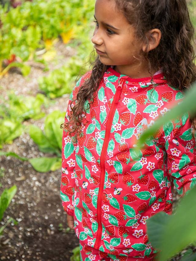 Детская водонепроницаемая куртка Rain or Shine Strawberry Frugi, Pink/Multi — фото 2