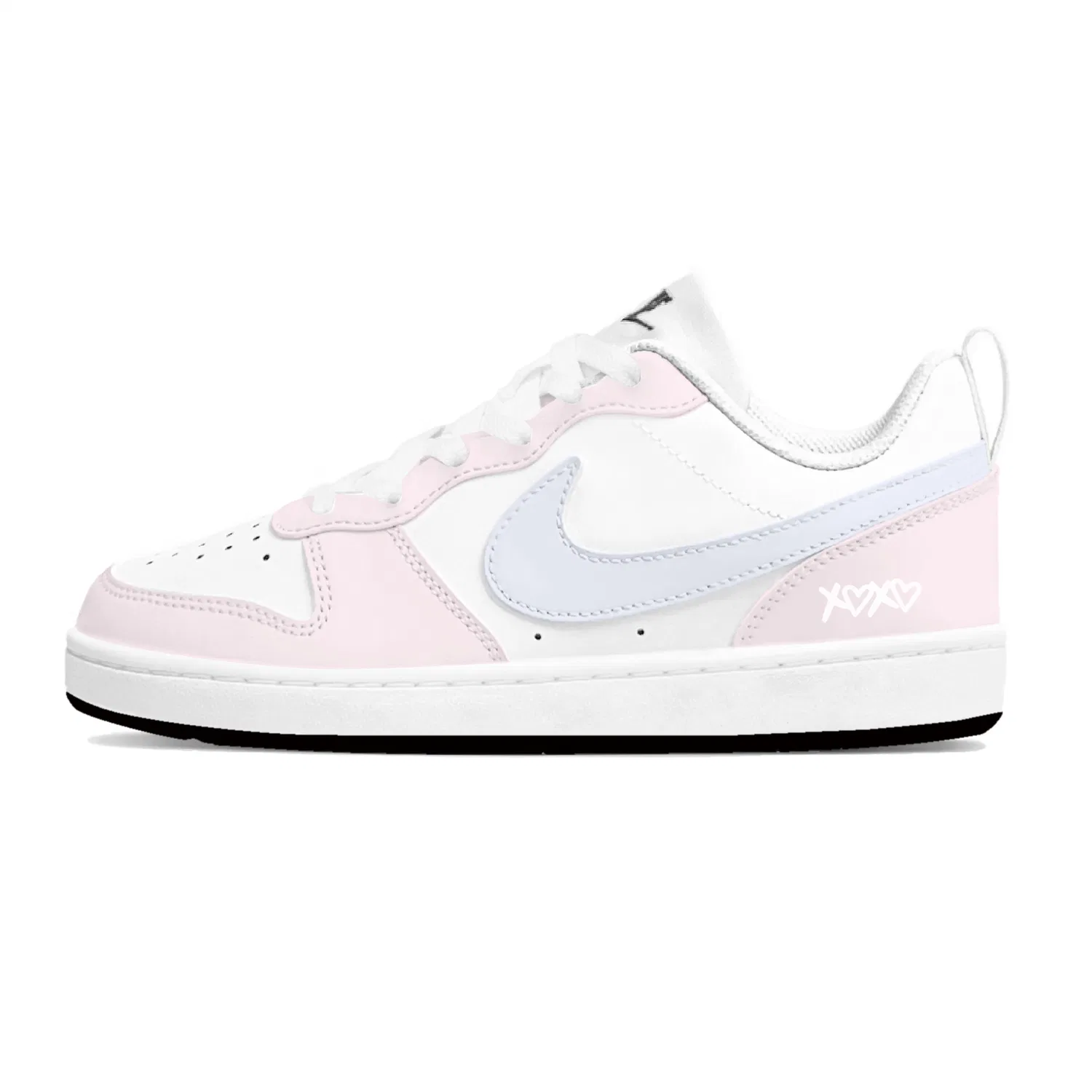 Детские кроссовки для скейтбординга Nike Court Borough Butter Cream Puff розово-синие — фото 3