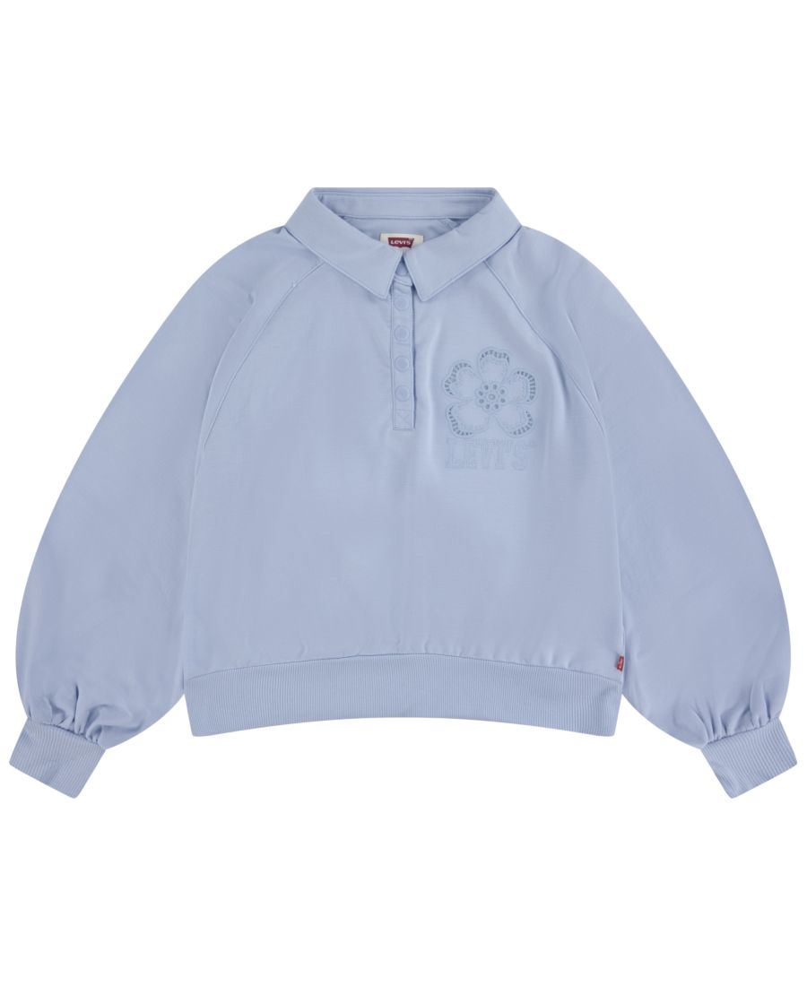

Объемная рубашка с длинными рукавами и воротником для девочек 7-16 лет Levi's, Light Pastel Blue